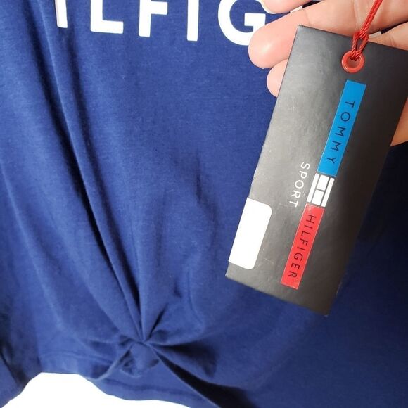Tommy Hilfiger Sport Logo Knot-Front Tank Top - Picture 4 of 7